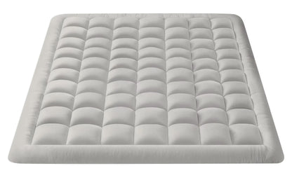 Twin Size- 1 Piece 800 GSM Down Alternative 3 Inch Thick Upto 15" Deep Pocket Fitted Mattress Topper Protector Extra Soft Comfortable Sleep for All Season- Twin(39X75 Inche), White