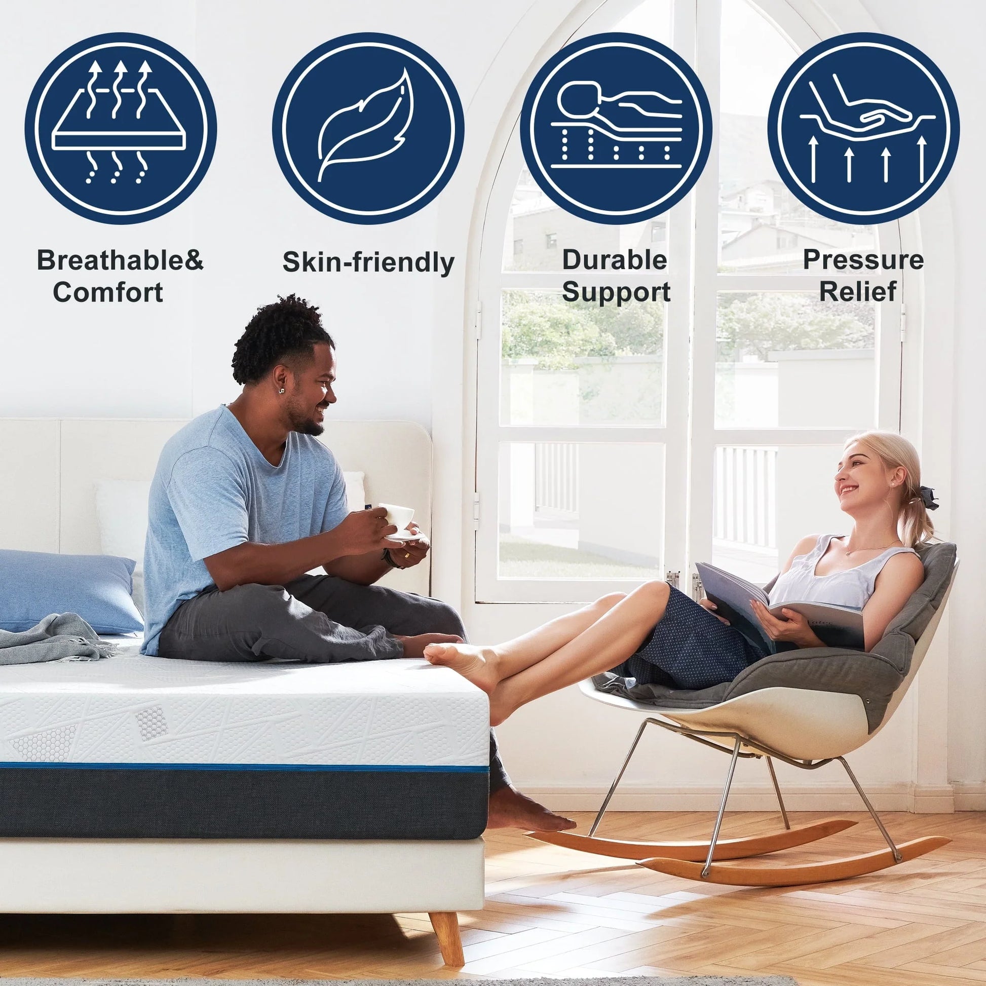 Twin Mattress, Madinog 10" Twin Size Memory Foam Mattress in a Box