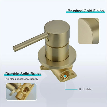 Bidet Faucet, Wall Mounted 2 Holes Brushed Gold Muslim Ducha Higienica Hot Cold Water Mixer Tap Handheld Toilet Washer Faucets