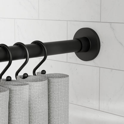 (4 pack) Better Homes & Gardens Rustproof 43°?- 72°?Modern Adjustable Tension Shower Curtain Rod, Matte Black