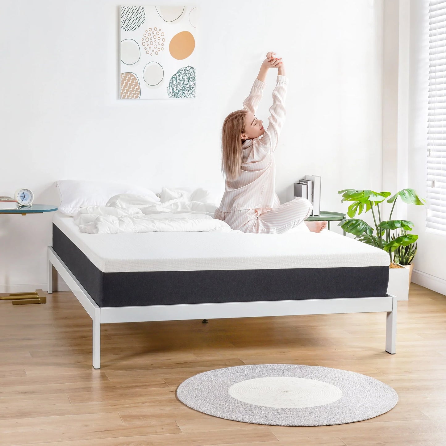 GrandRest 10'' Adult DreamGel Gel Memory Foam Mattress, King, Dark Grey