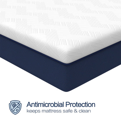 Cole & Rye ArticSky 12" Medium Firm Gel Memory Foam Mattress with BONUS Pillows, Queen