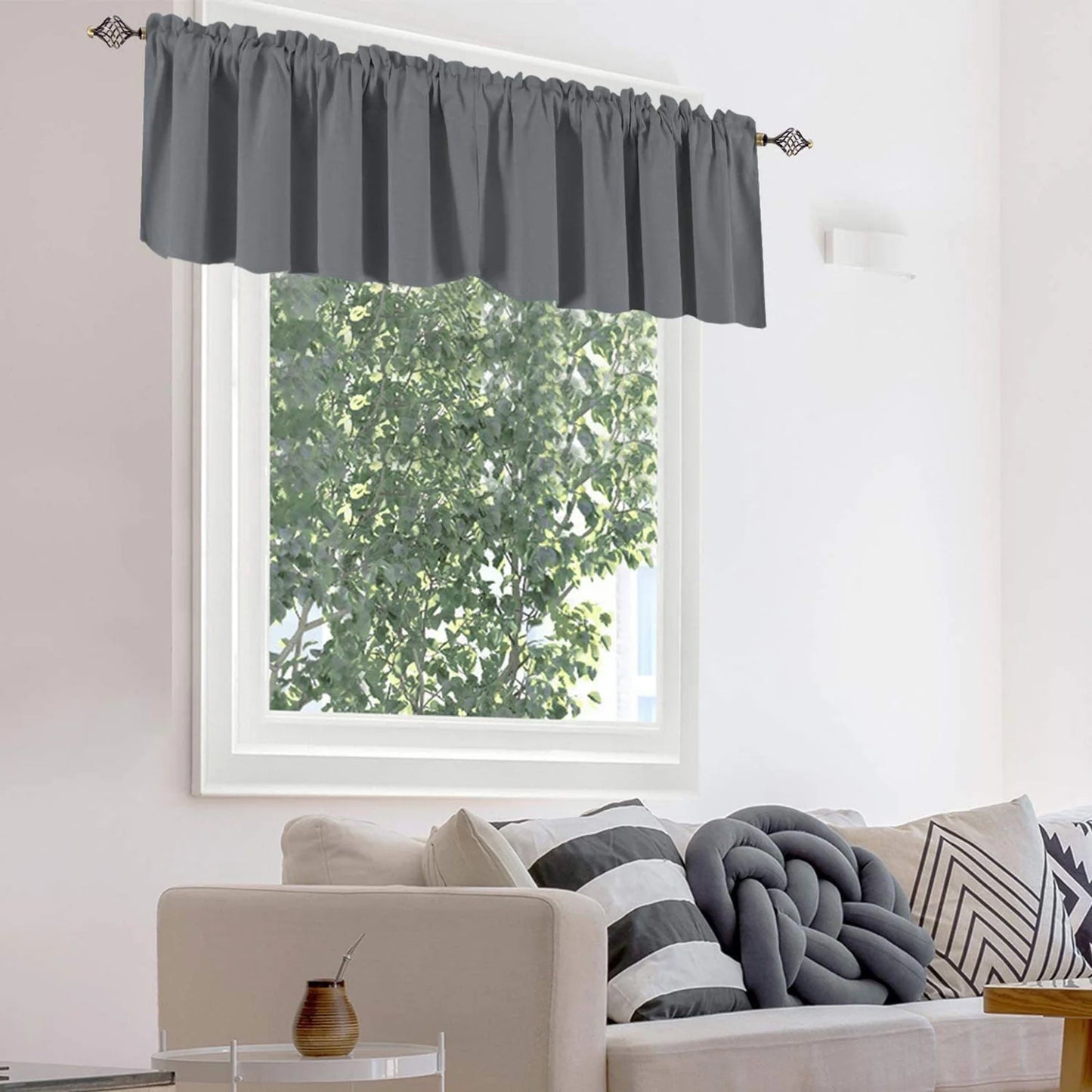 Blackout Curtains Kitchen Curtain,Short Curtains Half Window Curtains for Bedroom,Privacy Curtain Tiers for Windows, Energy Saving Curtain Tiers for Bathroom Shades,57°18inches per Panel
