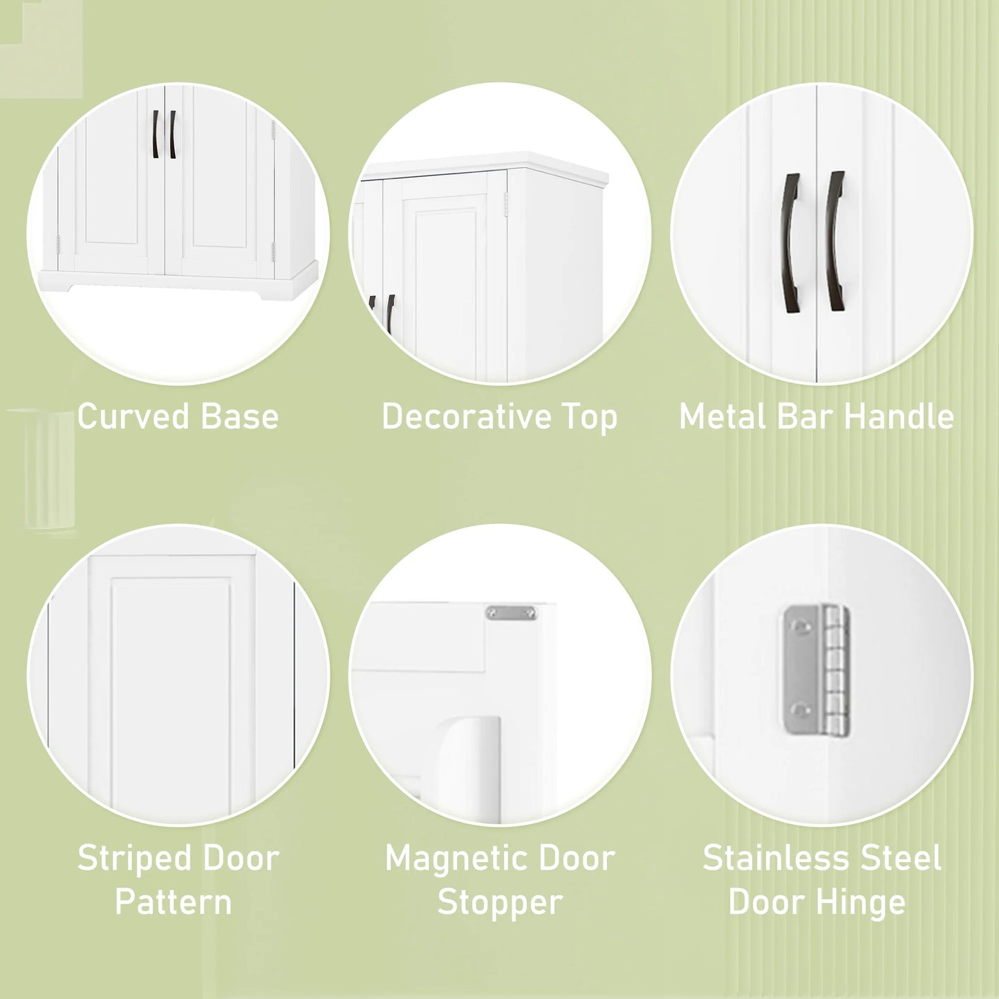Euroco Bathroom Storage Cabinet with Multi-Functional Storage Space, Drawer with Slide Rails, Adjustable Shelf
