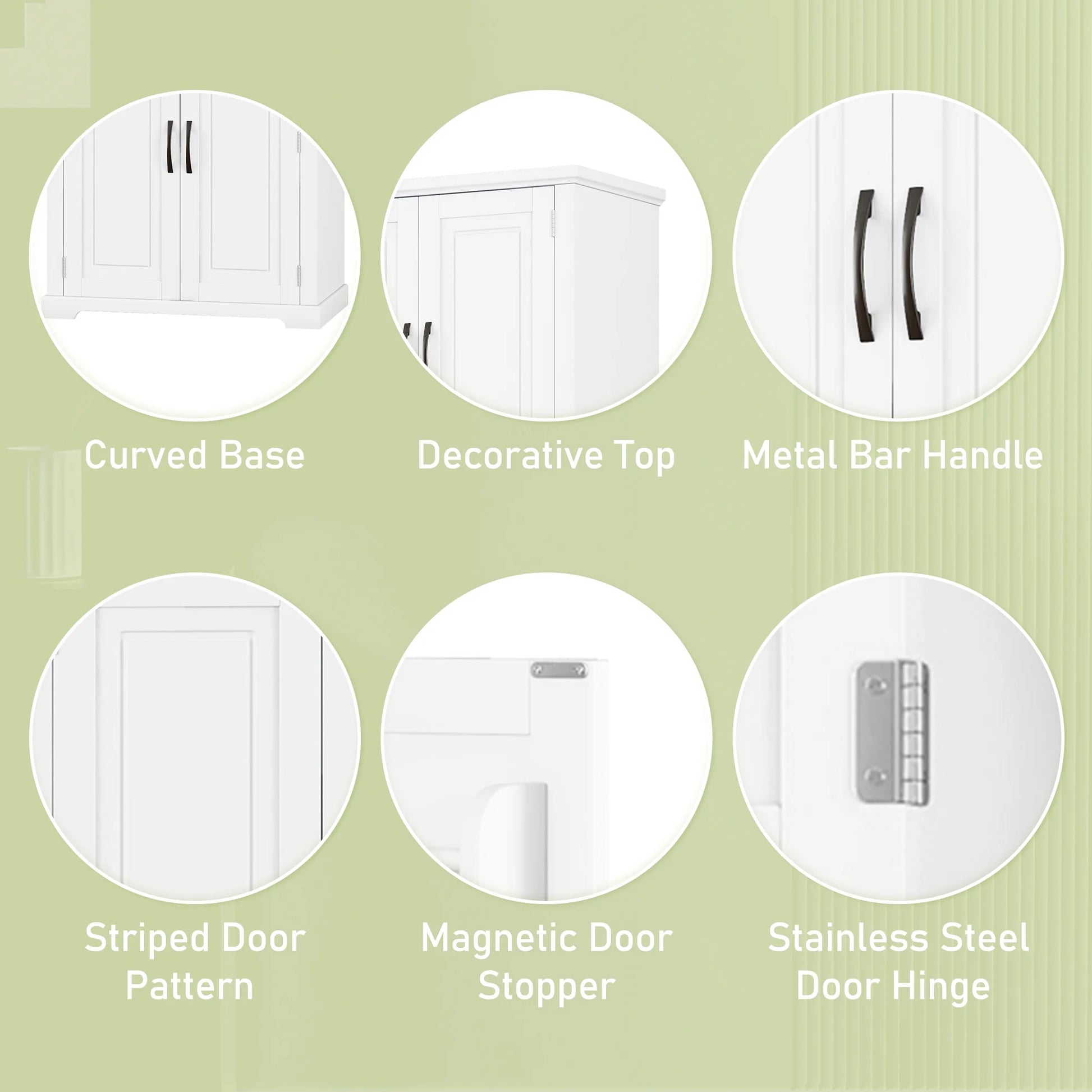 Euroco Bathroom Storage Cabinet with Multi-Functional Storage Space, Drawer with Slide Rails, Adjustable Shelf