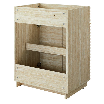 Modway Render 24" Faux Travertine Bathroom Vanity Cabinet (Sink Not Included) in Travertine