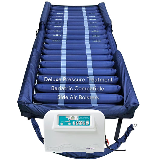 Proheal Bariatric True Low Air Loss Alternating Pressure Air Mattress with Pump & Side Air Perimeter - 42” x 80” x 8/11"