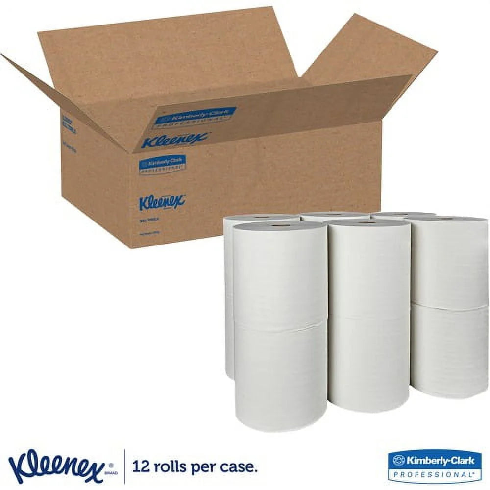Scott Hard Roll Towels 8" x 425 ft - White - Paper - Absorbent, Nonperforated - 12/Carton