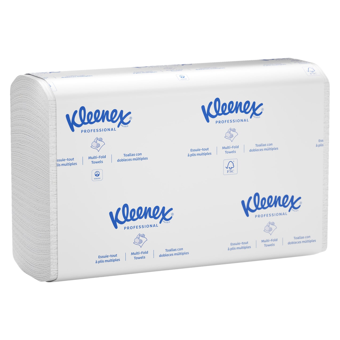 Kleenex Multifold Paper Towels 1-ply, White, 1 Case, 2400-count, 16-pack