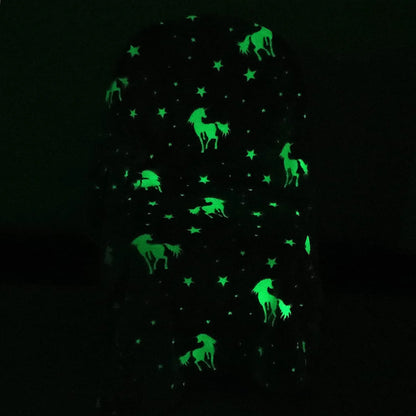Unicorn Blanket for Girls, Glow in Dark Throw Blanket Lighted, Flannel Furry Fleece Blanket, Christmas Gifts for Kids Ages 3+ Years Old, 60in x 50in