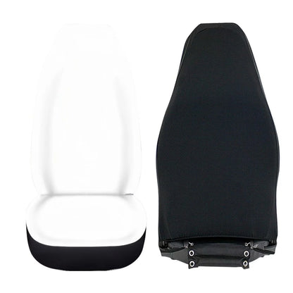 NETILGEN 2 Pcs Kit Cow Print Car Cover Set Stretchy Bucket Saddle Blanket Decorations Car Seat Cover Set Comfy Auto Protector Universal Fit SUV Van Truck Van