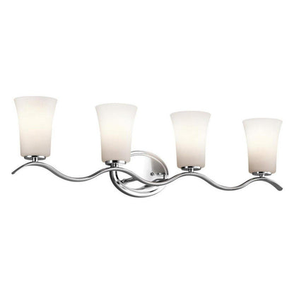 4 Light Bath Vanity Approved For Damp Locations With Transitional Inspirations 32.25 Inches Wide-Olde Bronze Finish-Incandescent Lamping Type Kichler