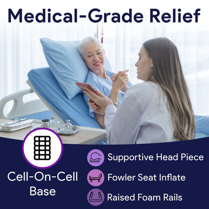 Proheal Bariatric Low Air Loss Alternating Pressure Air Mattress with Pump, Dual Compressor, & Raised Rails - Stages I-IV - 42" x 80" x 10/13"