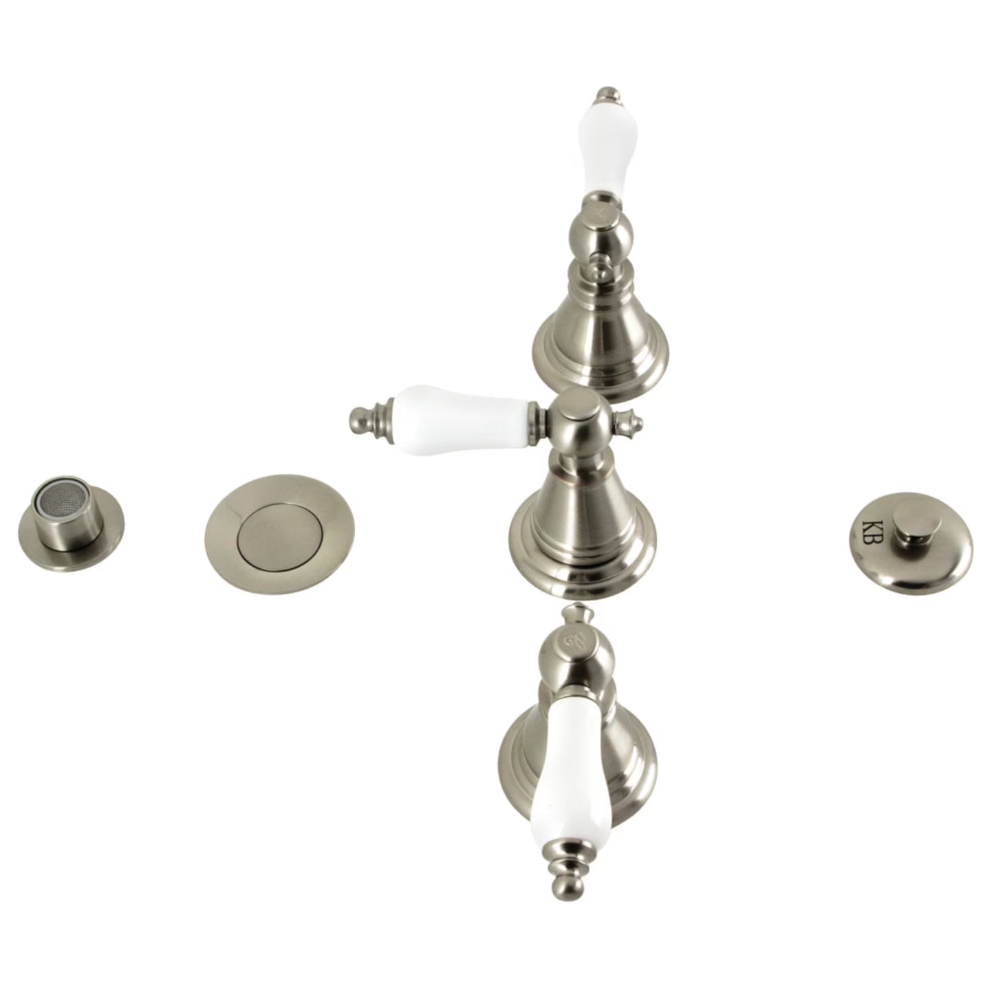 Kingston Brass KB320PL Victorian Three-Handle Bidet Faucet, Matte Black