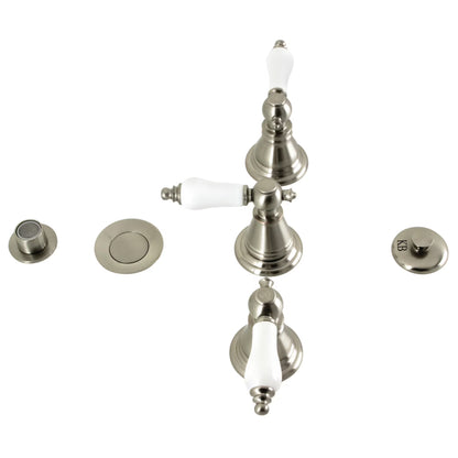 Kingston Brass KB320PL Victorian Three-Handle Bidet Faucet, Matte Black