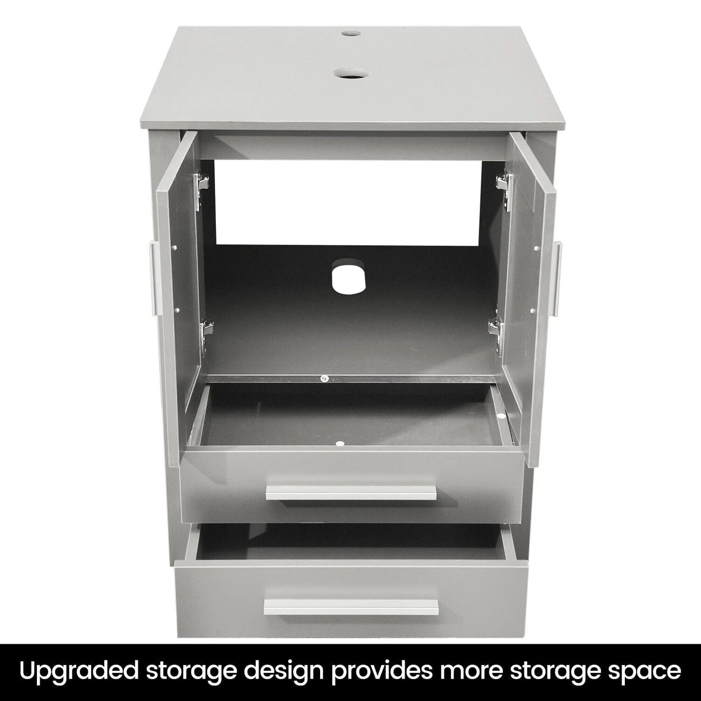 FULLWATT 24 in Bathroom Cabinet Storage Pop up Drain New (Sink Not Included)