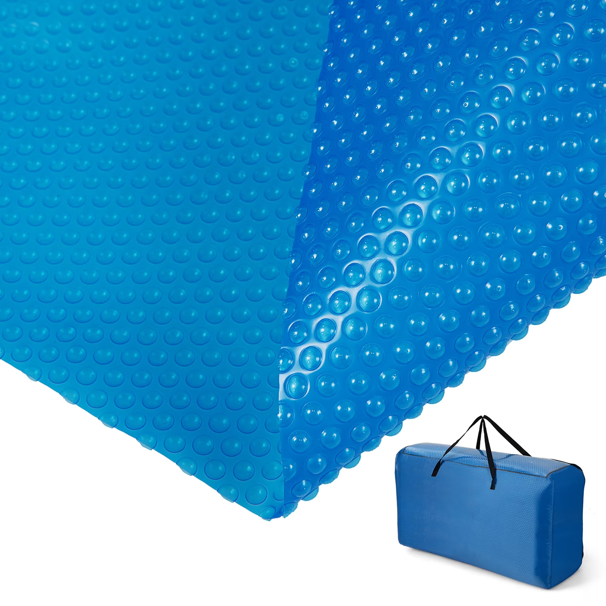 Costway 16x32 ft Rectangular Pool Solar Cover 12 Mil Heat Retaining Blanket with Carry Bag