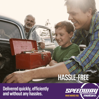 Speedway Motors Junior Aluminum Trailer Cabinet with Fold-Down Work Table, Paper Towel Rack and Small Parts Storage, for Enclosed Race Trailer or Garage